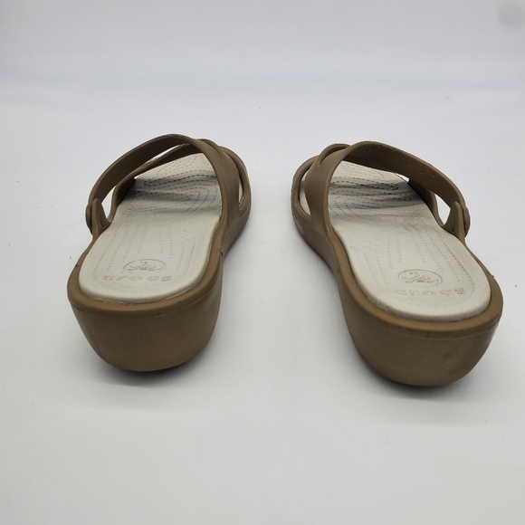 Crocs Patricia Mini Wedge 10386 Women's 11 Shoes Strappy Slip On Sandals - Picture 4 of 9